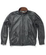 LEATHER HARRINGTON JACKET