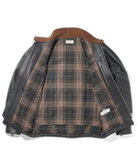 LEATHER HARRINGTON JACKET